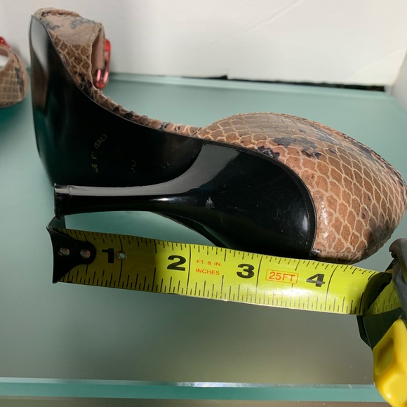 Aldo pink snake open toe stiletto shoes Size 8 - Picture 6 of 14